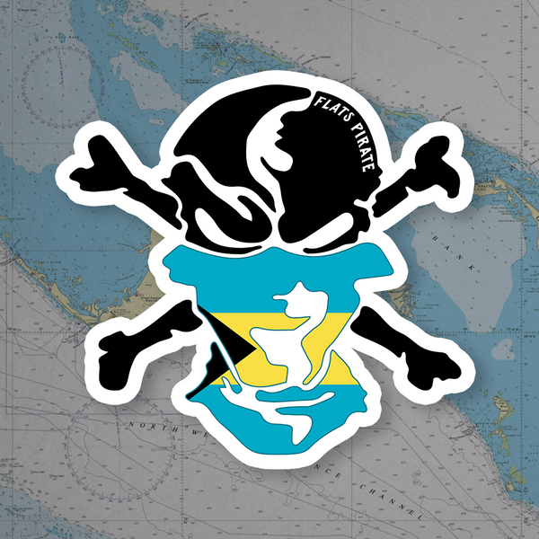 Bahamas Flag Buff Sticker - Flats Pirate Fishing Apparel
