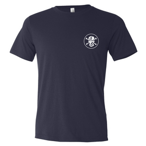 Navy 'Compass' T-shirt - Flats Pirate Fishing Apparel