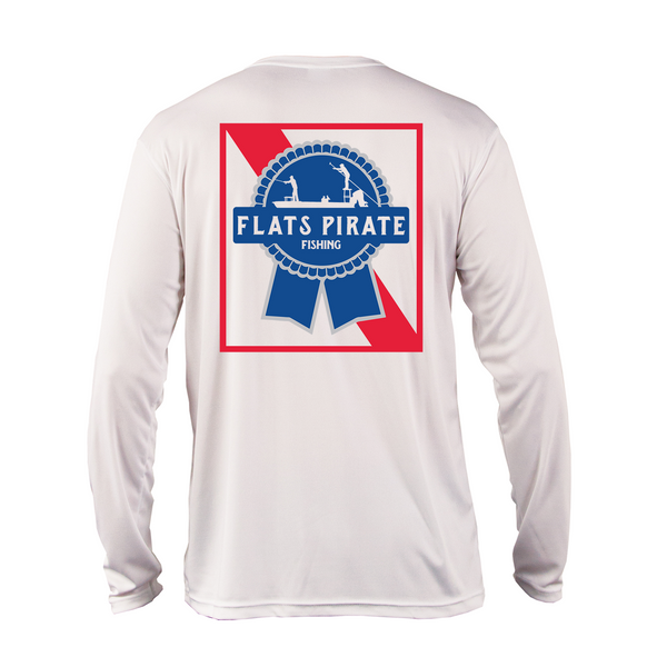 Flats Pirate Fishing Performance Shirt White