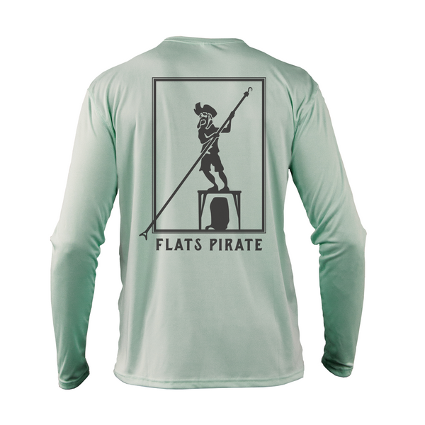 'Polling Pirate' Performance Shirt, Seagrass - Flats Pirate Fishing Apparel