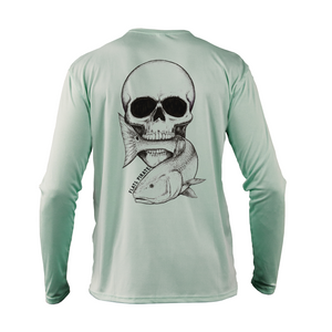 Skull & Redfish Performance Shirt, Seagrass - Flats Pirate Fishing Apparel