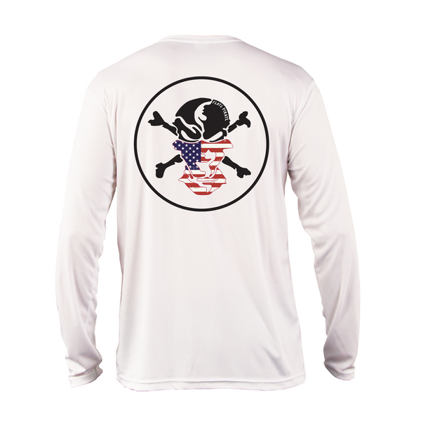 American Flag Buff Performance Shirt - Flats Pirate Fishing Apparel