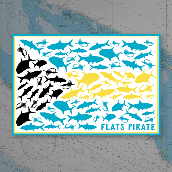 Bahamas Fish Flag Sticker - Flats Pirate Fishing Apparel