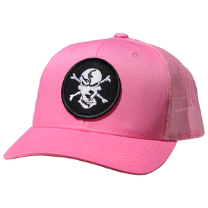 Pink 6 Panel Trucker Hat - Flats Pirate Fishing Apparel